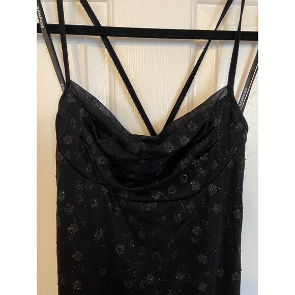 Y2K Rampage Clothing Company Dress Black Large Made in USA Cowl Neck StyleHW27K6 - Picture 3 of 12